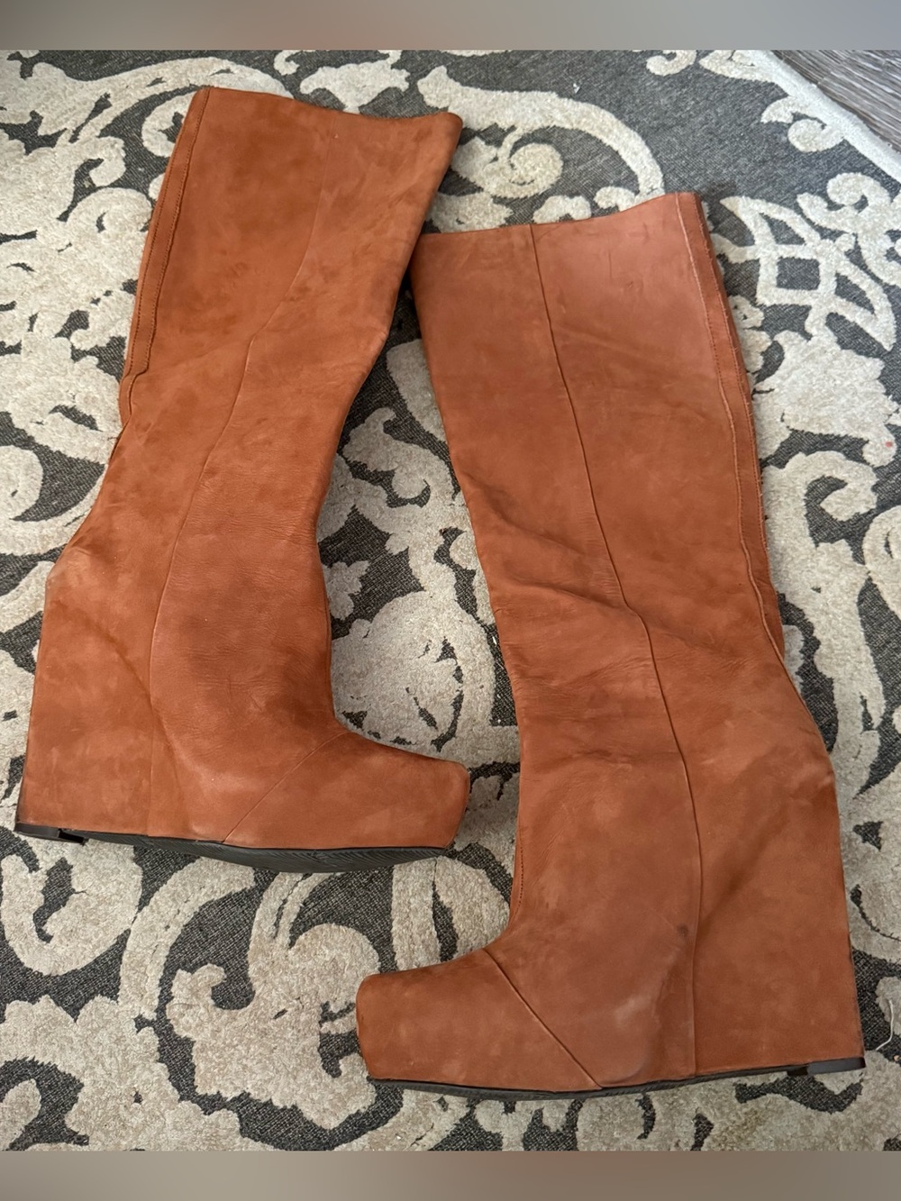 Boutique 9 Over-the-Knee Wedge Boots in Rust